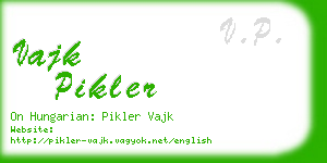 vajk pikler business card